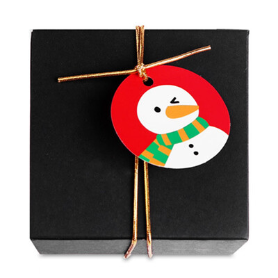 

100 Pcs Christmas Gift Candy Package Pendant Xmas Message Card Packaging Tag