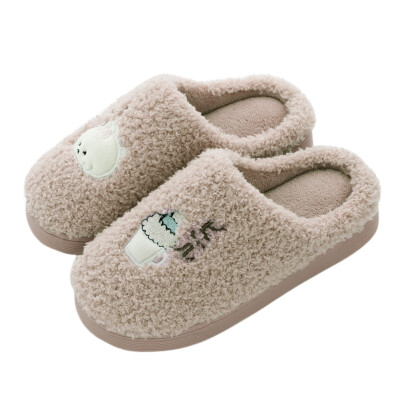 

Kids Cotton Indoor Slippers Baby Winter Boys Girls Home Non-Slip Cartoon Pattern Cute Plush Warm Shoes