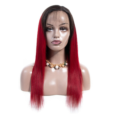 

Ombre Color 1bBug Straight Human Hair Wigs Brazilian Hair Density 180 wig Pre Plucked hairline 4 4 Human Hair Lace Front Wigs