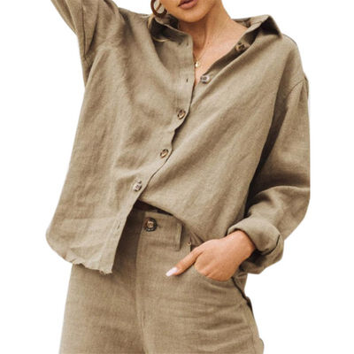 

Black Blouse Women Solid Color Top Shirts Blouses Personality Concise All-match Long Sleeve Causal Loose Shirts