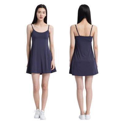 

High Quality Padded Mini Dress Women Comfy Cotton Sleepwear for Home Female Cup inside Sexy Spaghetti Straps Night Dresses