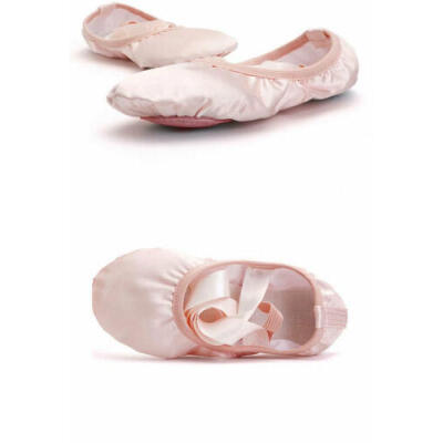 

CHILDRENS GIRLS KIDS BALLET SHOES-CANVAS-SPLIT SOLE-SIZE 23-30 BRAND NEW