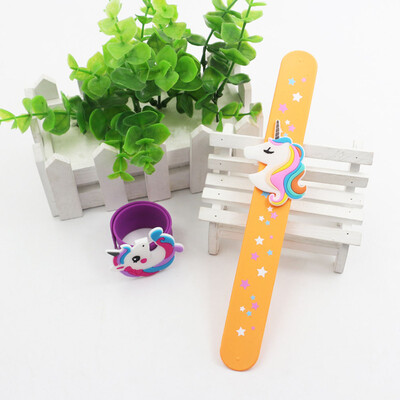 

Christmas Unicorn Slap Snap Wrap Wristband Band Bracelet Hand Ring Kids Boy Vogue