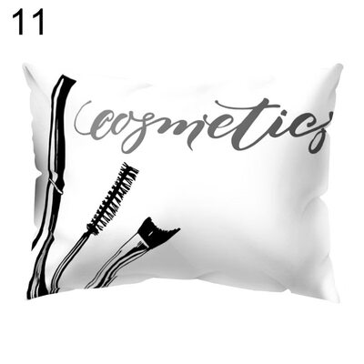 

Cosmetic Printed Rectangle Throw Pillow Case Cushion Cover Sofa Bed Home Decor