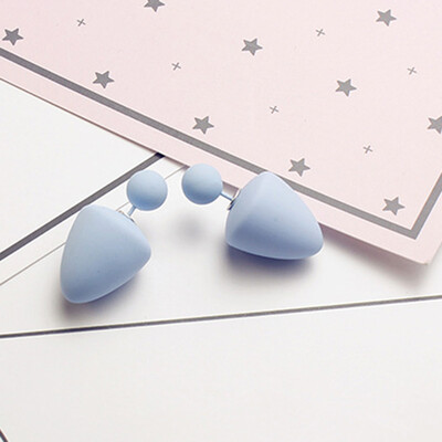 

Mix Color Stud Earring Wholesale Earring Clip On Earring Frosted Rubber SizeTtaper Double Sided Earring Jewelry for Women Gift