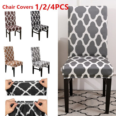 

124pcs Removable Dining Chair Cover Soft Spandex Stretch Printing Chair Cover Slipcover Chair Seat Covers Banquet Decoration