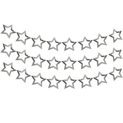 

Gobestart Fairy Garden Pentagram Pull Flag Star Shape Pull Flag Backdrop Decoration Flag Decoration 24Pcs