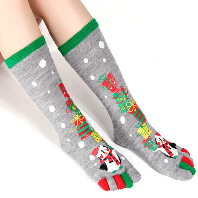 

hengwei Christmas theme socks personality five finger socks warm in stockings mens&womens universal