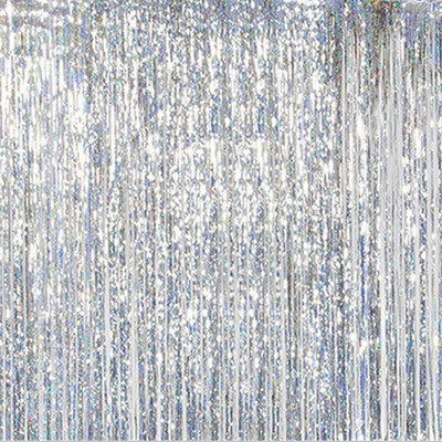 

Metallic Fringe Curtain Festival Foil Tinsel House Room Home Decor Chritmas Party Curtains