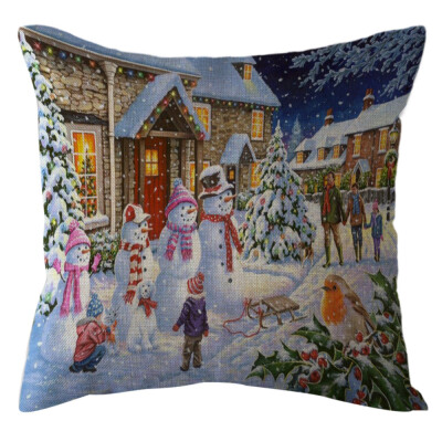 

Tailored Christmas Home Decor Office Sofa Cushion Square Throw Pillow Festive Pillowcase