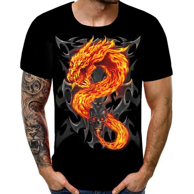 

Toponeto Mens Summer New Style 3D Printed Short Sleeves Fashion Comfort Blouse Top