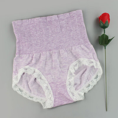 

Women High Waist Cotton Panties Lift Hip Control Panties Waist Trainers Lace Traceless Underwear Briefs Breathable Shapewear