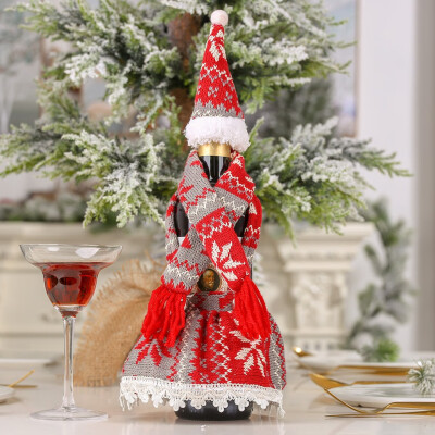 

Toponeto Christmas Wine Bottle Snowman Santa Decoration Xmas Bottle Cap Xmas Decor