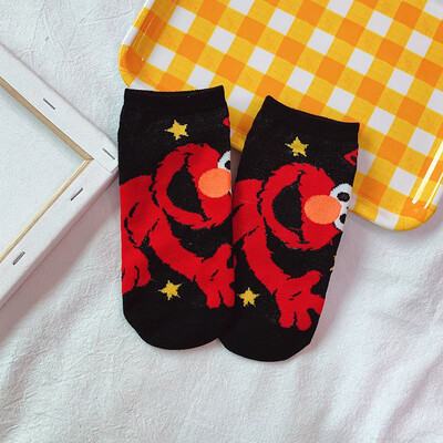 

Women Cute Cotton Socks Cartoon Print All Seasons Low Cut Socks Female Comfortable Socks