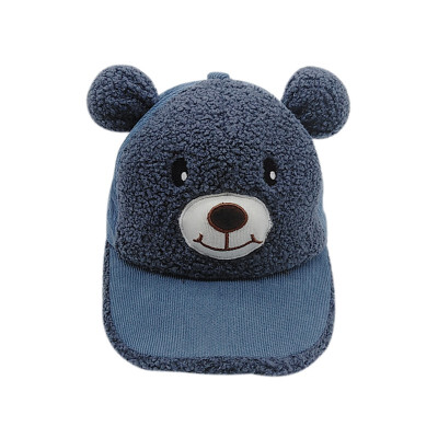 

Spring Autumn Korean Version Cotton Kids Boys Girls Cap 5 Colors Cute Bear Shape Peaked Cap Baseball Cap