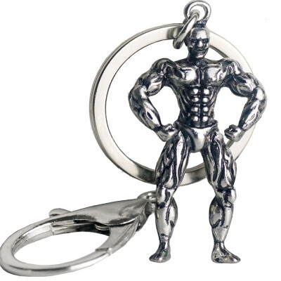 

Strong Man Keychain Men Fitness Bodybuilding Keychains For car Wallet Keys Ring Sports Men Hip Hop Jewelry Gym Gifts Tools