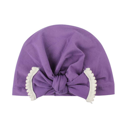 

Newborn Baby Girl Hat Soft Cute Turban Knot Hospital Hats Toddler Solid Bowknot Caps Headwear