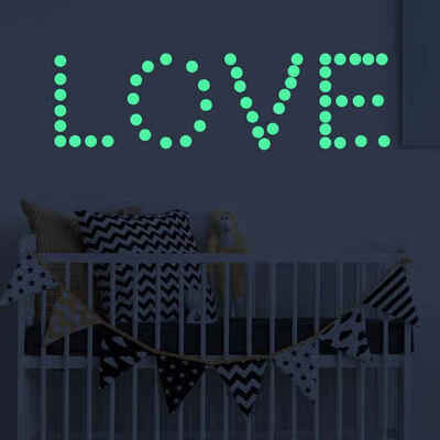 

407 PCS Glow In The Dark Star Round Dot Luminous Wall Stickers Home Ceiling Decor