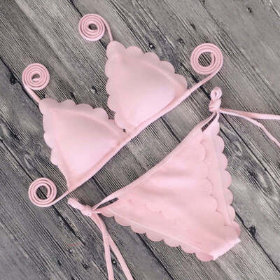 

2018 New Ladies Sexy Bra Sets Floral border Split Women Suit for Beach Cording Bra Set Underwear & Brief for Women