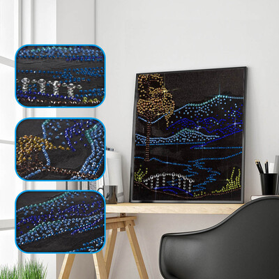 

Siaonvr Fluorescent Diamond Painting DIY 5D Partial Drill Cross Stitch Kits Crystal Rhin