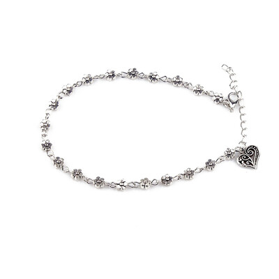 

Girl Flower Ankle Bracelet Women Hollow Out Heart Shape Anklet Barefoot Sandal Beach Foot Jewelry Accessories