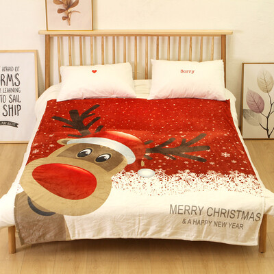 

Toponeto Christmas Blanket Flannel Fabric Sofa Bed Blanket 150X200CM
