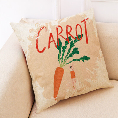 

〖Follure〗Home Decor Cushion Cover Fruit Girl Pillowcase Sofa Throw Pillow Covers