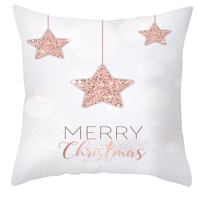 

LIANGchueng Cushion Covers Christmas Peach-skin Throw Pillowcases for Couch Living Room Sofa Bed 45cm x 45cm18x18 Inches