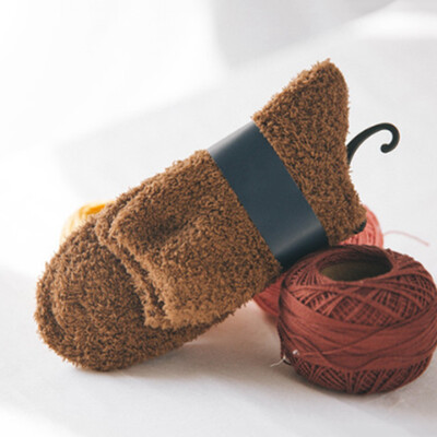 

Mens Fashion Thicken Warm Ankle Socks Winter Napping Indoor Floor Socks Solid Non Slip Socks