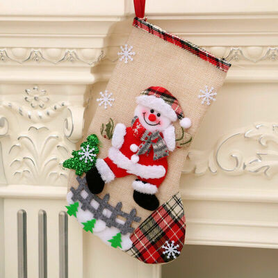 

Red Large Christmas Stocking Xmas Santa Claus Gift Bag Home Decor