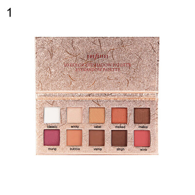 

10 Colors Shiny Waterproof Eyeshadow Tray Palette Long Lasting Women Makeup