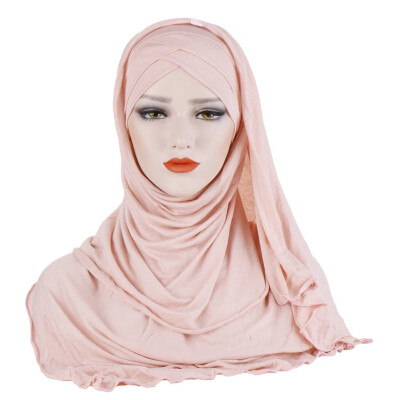 

Women Scarf Muffler Bubble Solid Muslim Hijab Head Scarves Wrap Shawl