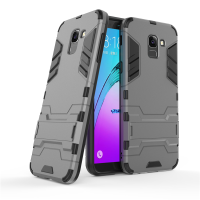 

Goowiiz Phone Case For Samsung Galaxy J4 2018 EuropeanJ6 2018 European Armor PCTPU Silicone Hard Bracket Double Protection