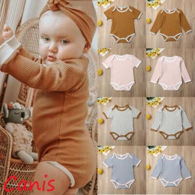 

Newborn Baby Girl Boy Clothes Solid Knitted Romper Jumpsuit One-Pieces Outfits