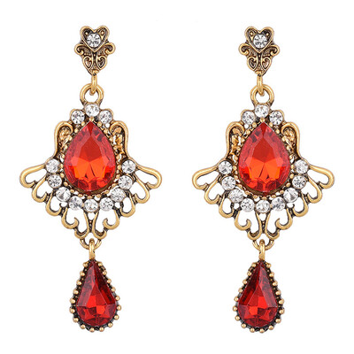 

1 Pair Fashion Romantic Charm Elegant Drop Crystal Rhinestone Earrings Womens Jewelry Fashion Accessories