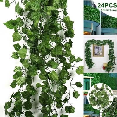 

1224pcs Artificial Ivy Leaves Garland Plants Green Vin Fake Artificial Flowers Rattan Home Decor Wedding Christmas Decoration