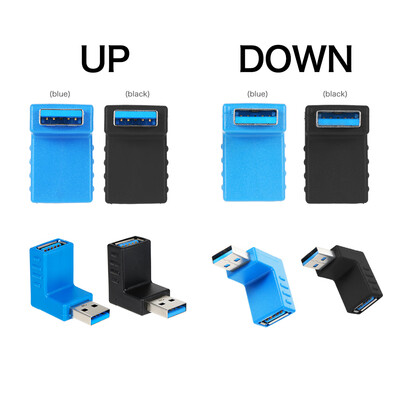 

Right Angle USB30 AM to AF  Shape Adapter Converter USB 30 A Male to A Female 90 Degree Angle Plug Down