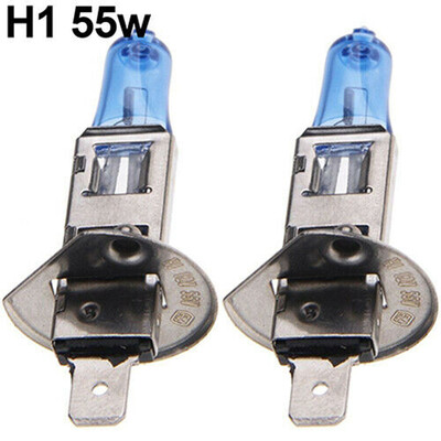 

2Pcs H1 55W Xenon Halogen Headlight White Lamps Bulbs HighLow Beam 12V 5000K