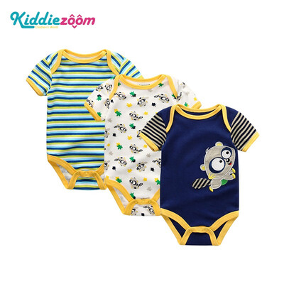 

Baby Girls Clothes Bodysuits Newborn Unicorn Cotton Baby Boys Clothes Rompers Short Sleeve O-Neck Clothing Sets 0-12M 3PCSLot