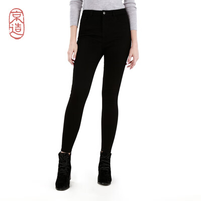 

JZAO Ms High-elastic Slim Fit Jeans Black 28 16570A