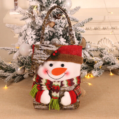 

Siaonvr Santa Claus Gift Bags Merry Christmas Candy Bags Snowman Decorative Gift