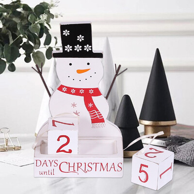 

Tailored Christmas Mini Wooden Calendar Xmas Ornament Home Decoration Craft Gift
