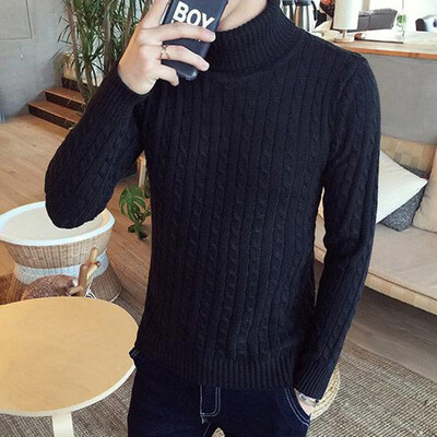 

Mens Warm Pullover Tops Winter Casual Sweater Knitted Jumper Turtleneck Shirts