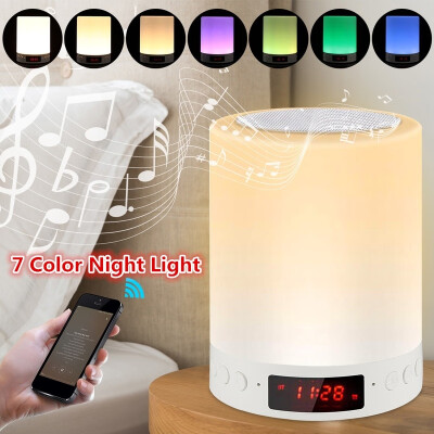 

Portable Wireless Bluetooth Colorful Light Touch Speaker Smart Night Light