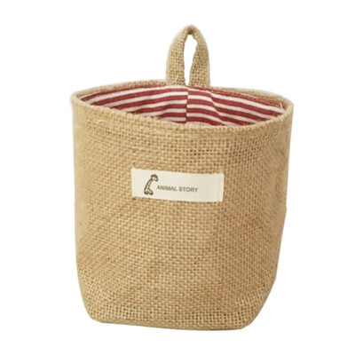 

Useful Home Household Storage Basket Kitchen Garden Cotton&Linen Item Storage Hanging Baskets