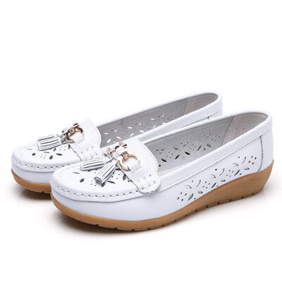 

Women Flats Summer Women Genuine Leather Shoes With Low Heels Slip On Casual Flat Shoes Women Loafers Soft Nurse Ballerina Shoes