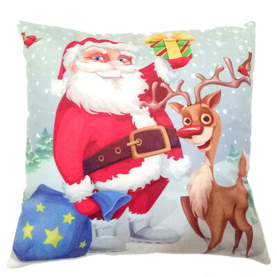 

Tailored Christmas Santa Claus Pillow Case Sofa Waist Throw Cushion Cover Home Decor