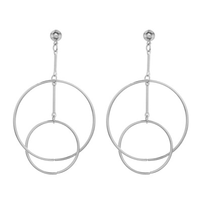 

Chic 1 Pair Fashion Hollow Metal Round Combination of Fashion Earrings Earrings Earrings for Women Jewelry