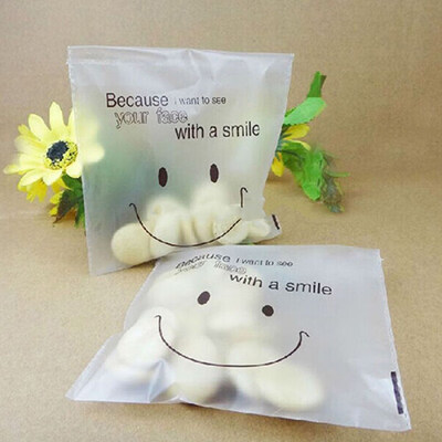

50Pcs Xmas Smiley Face Cello Self Adhesive Matte Thin Candy Cookie DIY Bags