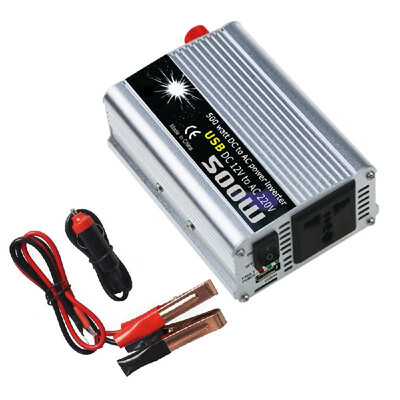

Power Inverter Vehicle Power Converter Universal Modified Sine Wave 500W DC 12V to 220V AC